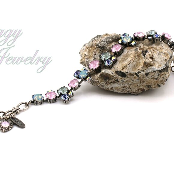 Spring Serenade Bracelet Made with Genuine Austrian Crystals in Pastels - Picture 7 of 9